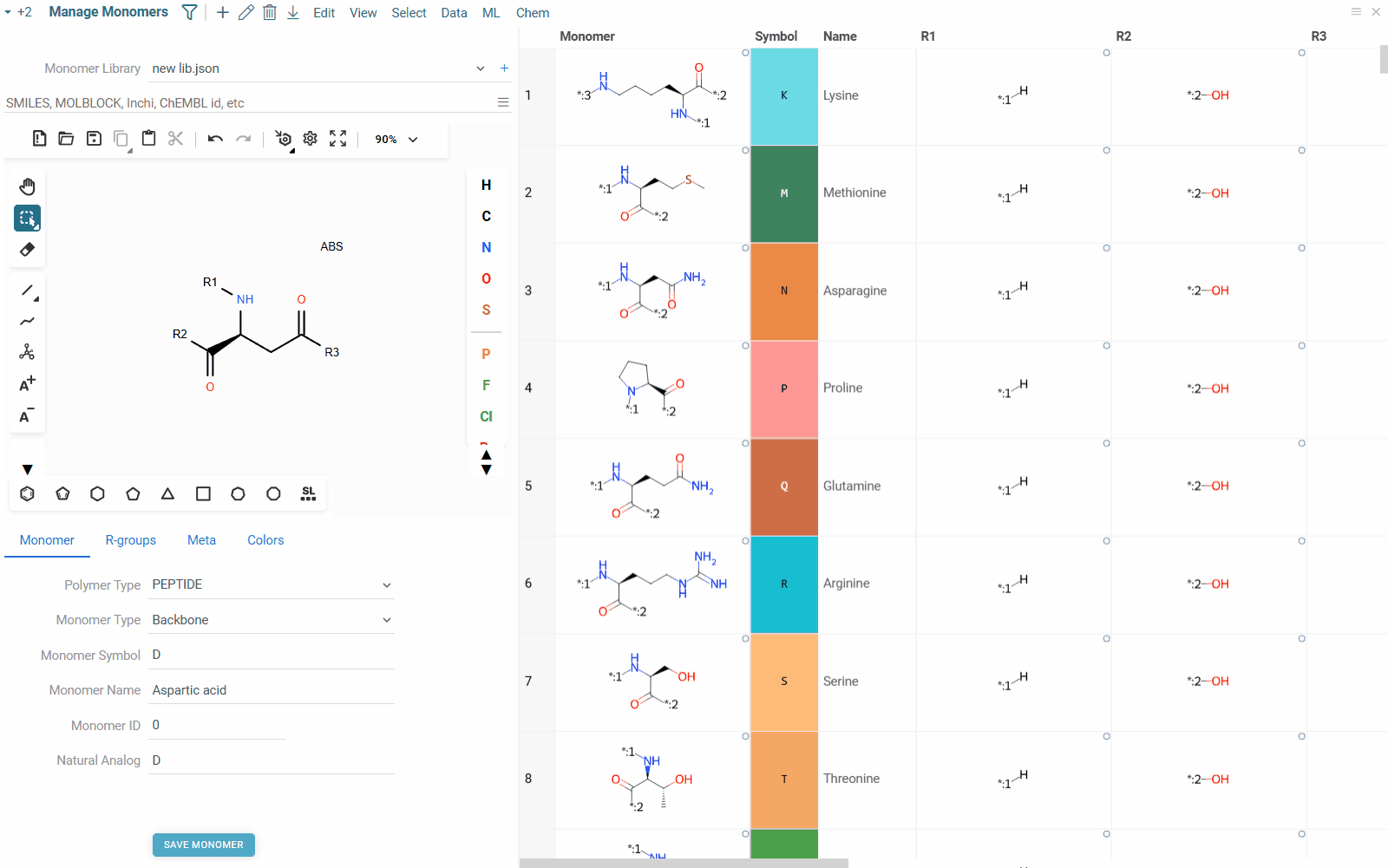 Add monomers