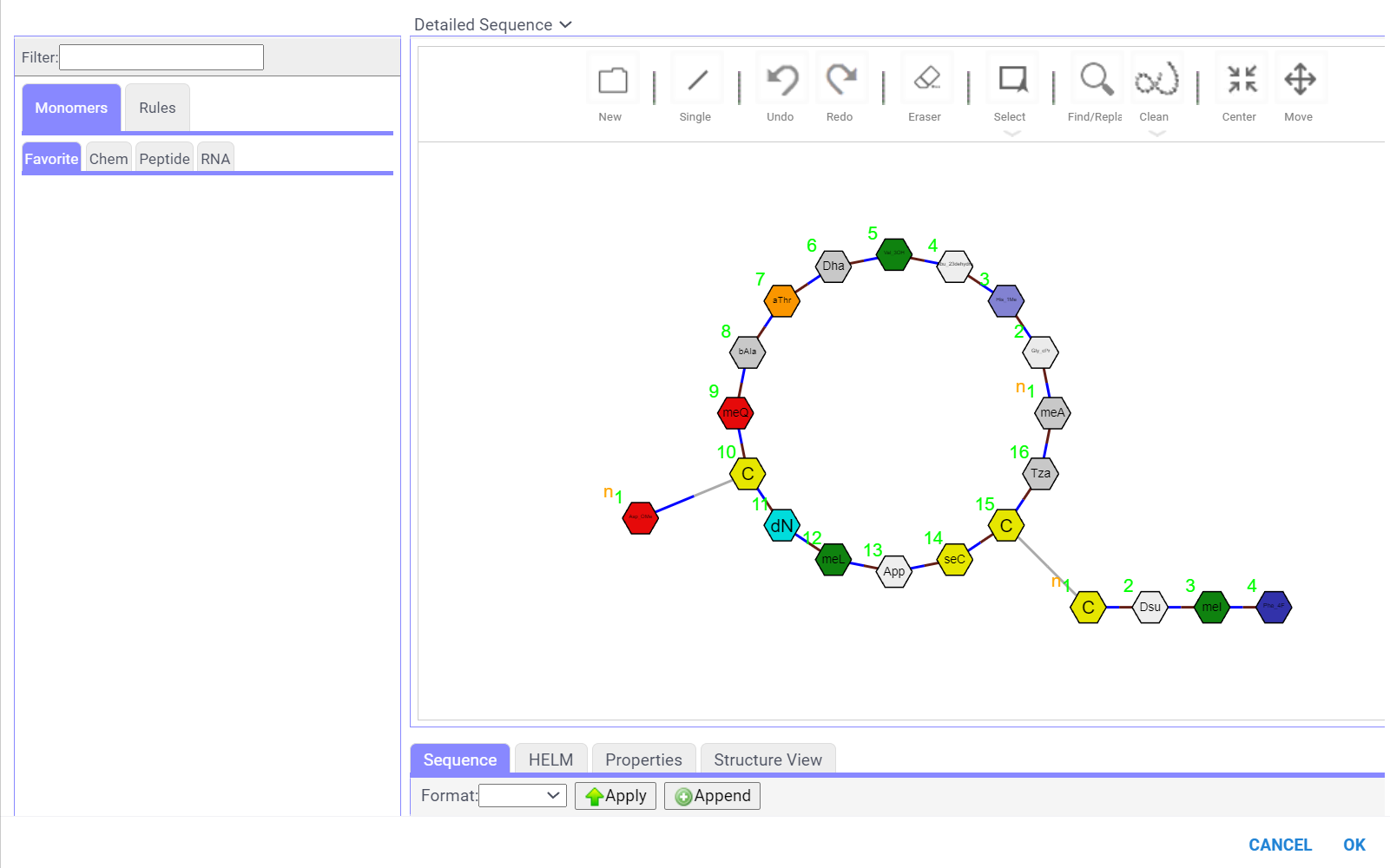 HELM editor