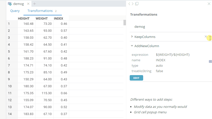Transform Query Transform query