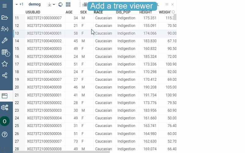 Tree viewer